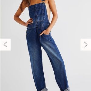 Free people ziggy denim overalls